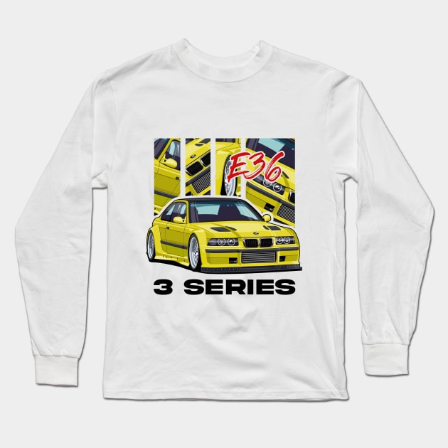 BMW E36 Long Sleeve T-Shirt by squealtires